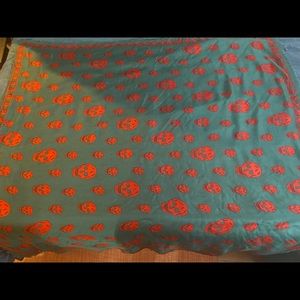 Alexander McQueen silk skull scarf